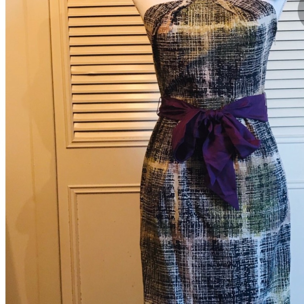Anthropologie strapless cocktail dress
